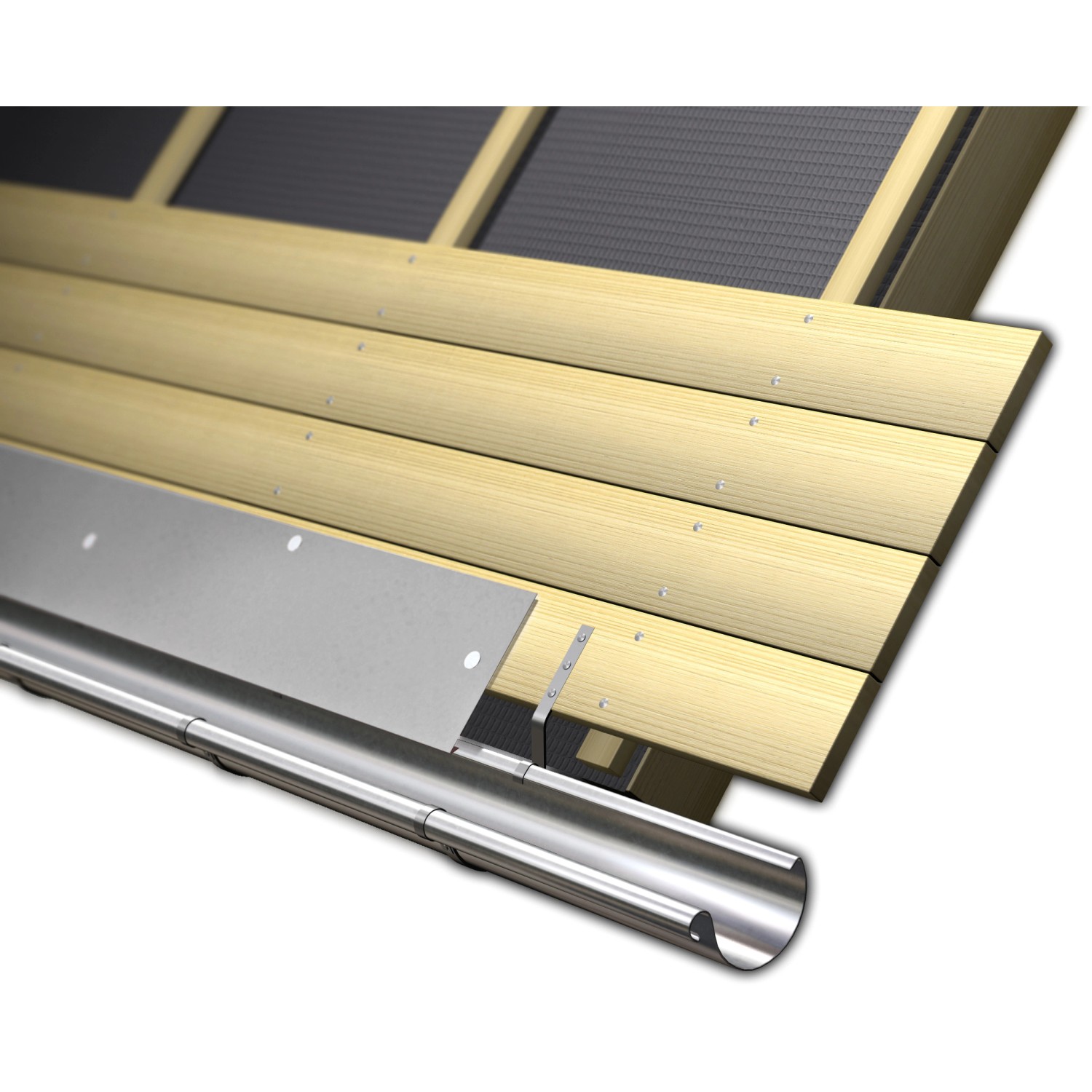 Traufstreifen aus Aluminium, Natur, 250x2000mm, zur Dachentwässerung.