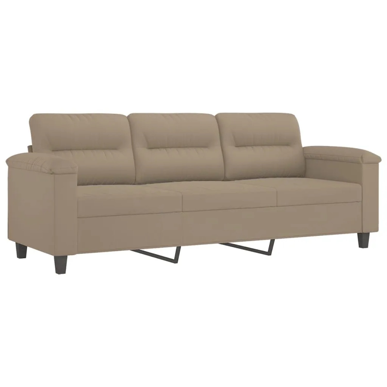vidaXL 3-Sitzer-Sofa Taupe 180 cm Mikrofasergewebe 359567 günstig online kaufen