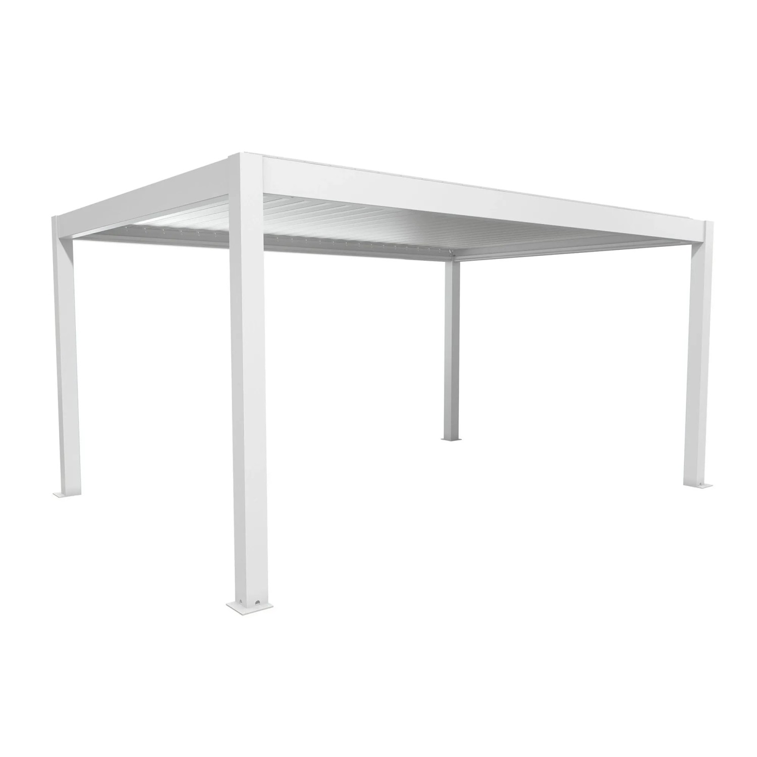 Biohort Pergola 5 m x 3,5 m Weiß/Silber-Metallic