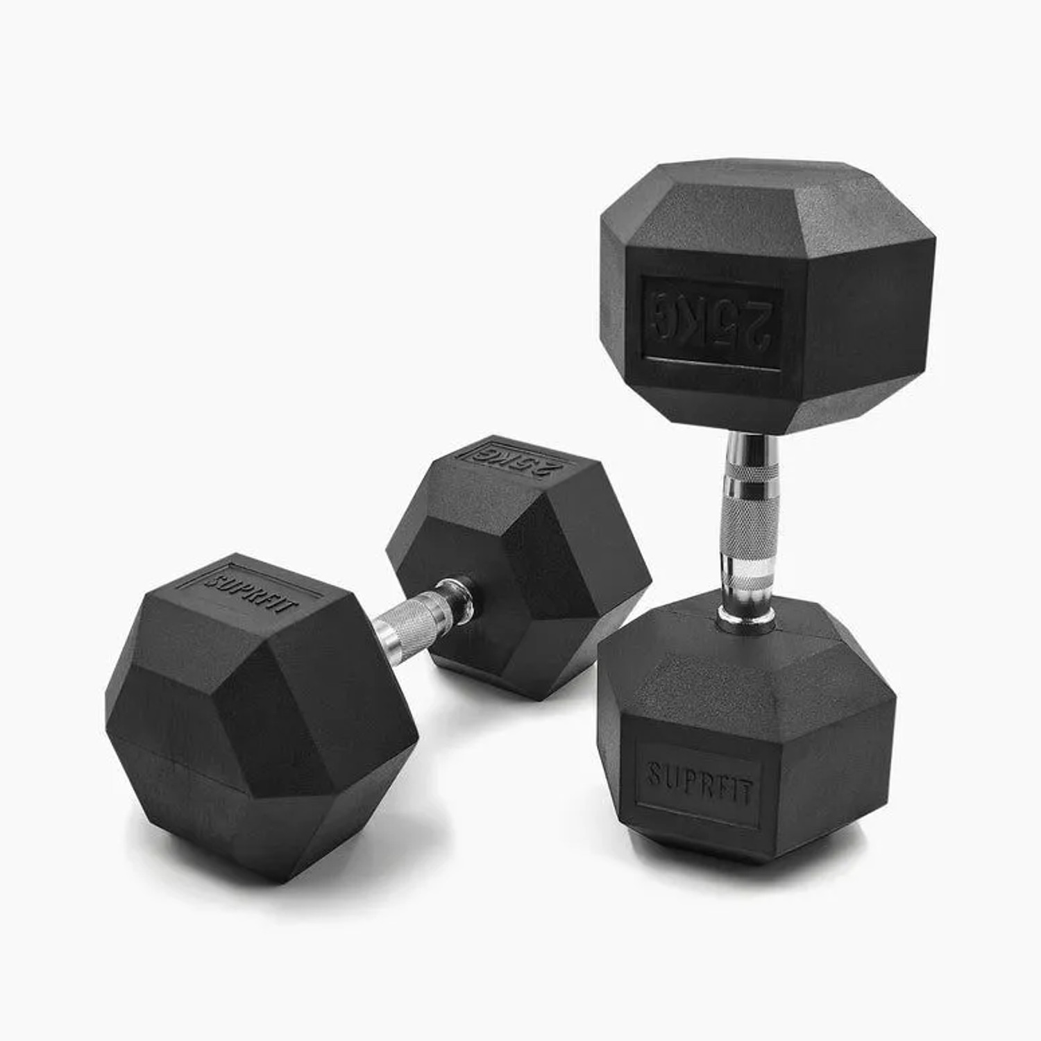 Suprfit Hex Gummi-Kurzhanteln Paar 25 kg
