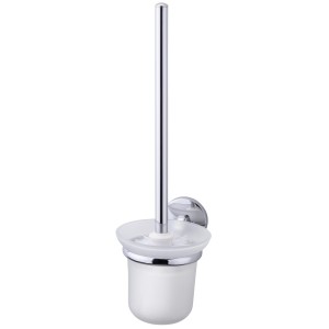 Fackelmann WC-Bürste Vision Chromoptik mit Halter zur Wandmontage.