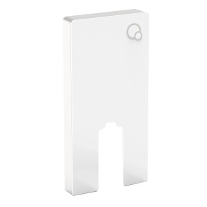 Glasdeals Sanitärmodul für Stand-WC, Weißglas, inkl. Betätigungsplatte.