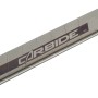 Stanley Carbide Abbrechklinge, 18 mm, aus Metall mit Sollbruchstellen und "Carbide" Aufdruck.