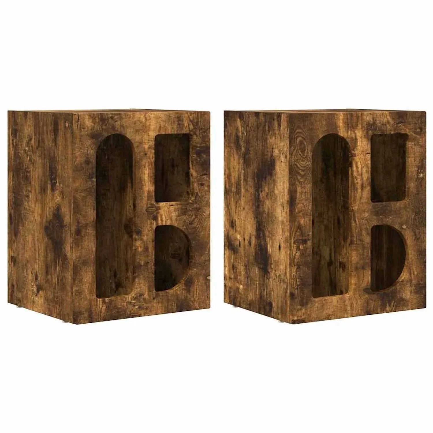 vidaXL Nachttisch 2 Stk Geräucherte Eiche 40 x 35 x 50 cm 891255 günstig online kaufen