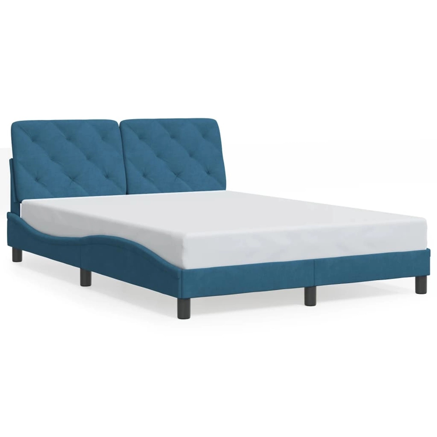 vidaXL Bettgestell ohne Matratze Blau 140x190 cm Samt 3207921 günstig online kaufen