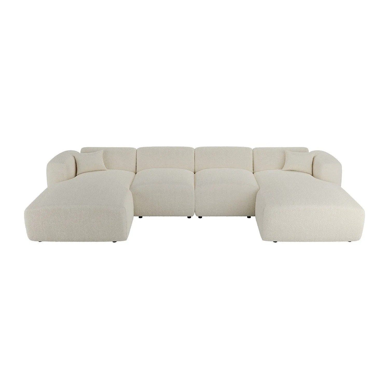 Vente-unique Sofa Ohne Schlafmöglichkeit Pogni Weiß 356 cm