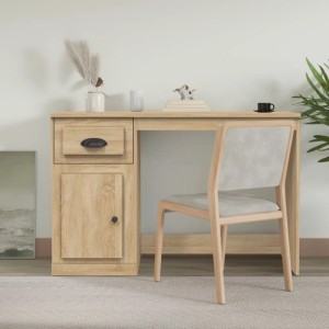 vidaXL Schreibtisch mit Schublade Sonoma-Eiche 115x50x75 cm 816475
