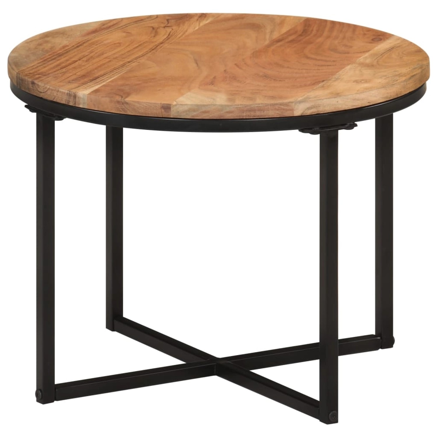 vidaXL Couchtisch 45x45x35 cm Massivholz Akazie und Eisen 372740 günstig online kaufen