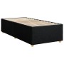 Schwarzes vidaXL Boxspringbett 100x200 cm mit Lattenrost und Füßen.
