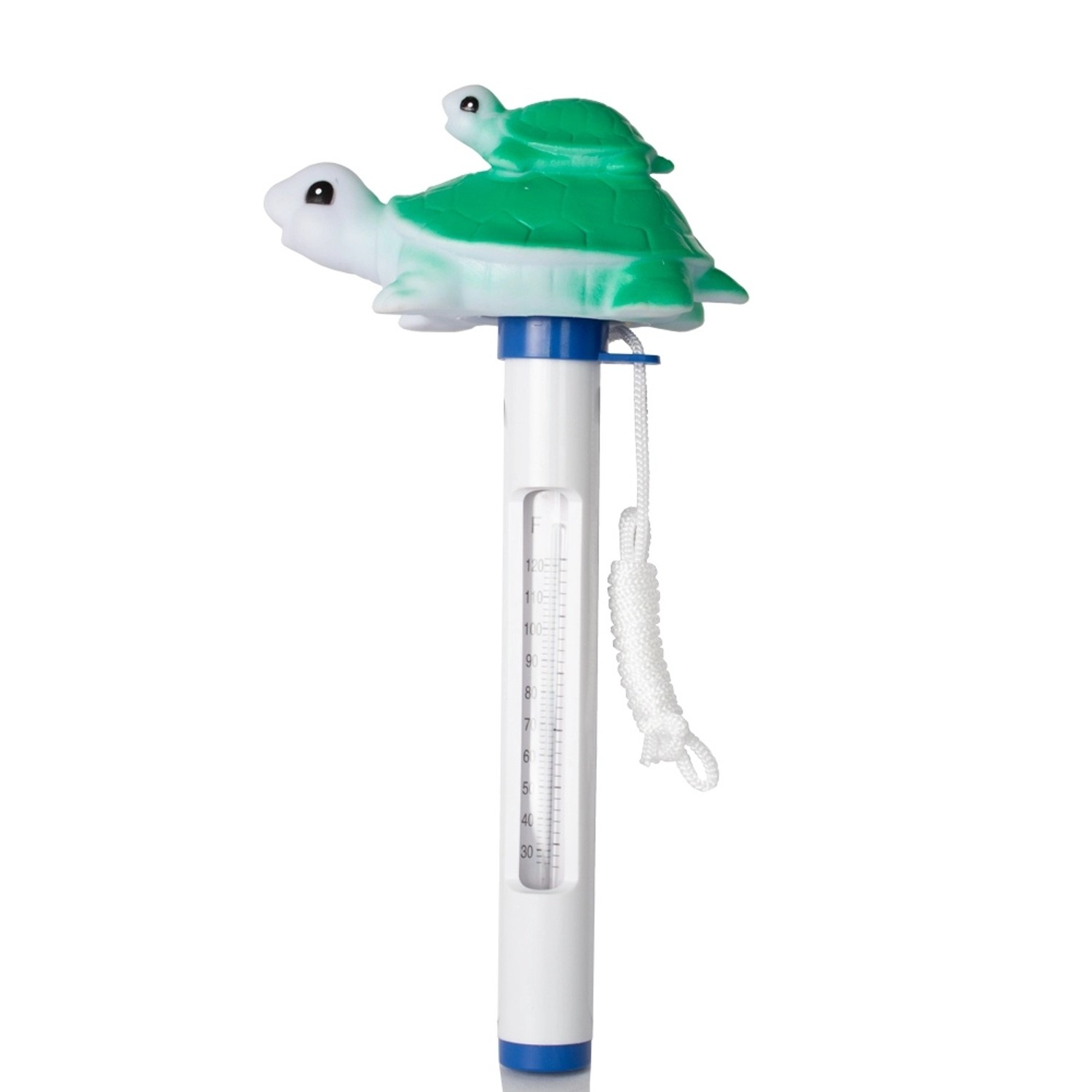 Thumbnail - Evolution Thermometer Schildkröte mit Schnur Temperatur Messung °C & °F Pool Schwimmbad