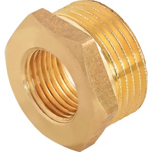 Messing Gewinde-Reduzierstück, 18,6/33,3 mm, für die Verbindung von Rohren mit unterschiedlichen Durchmessern.