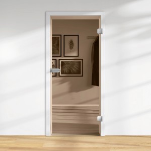 Glasdrehtür ESG Bronze, DIN links/rechts, 1972x834x8 mm, für mehr Licht im Raum.