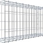 Gabiona C-Ring Anbaukorb, 40x80x20cm, Maschenweite 5x10cm, Drahtgitter für Gabionen.
