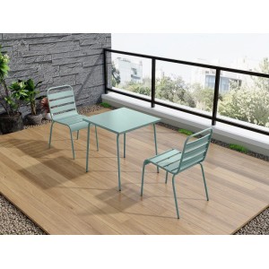 Vente-unique Gartentisch Mirmande Mandelgrün 70 cm