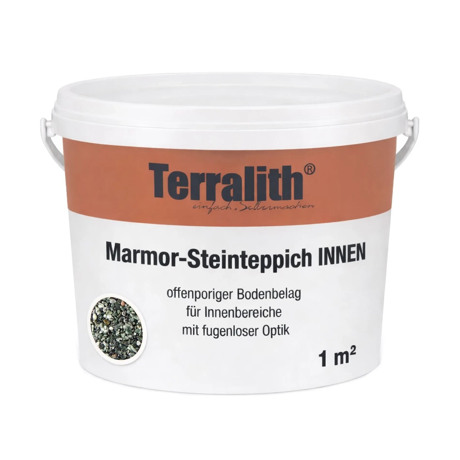 Terralith Marmor Steinteppich Jade für 1 m² Innen Fein 2-4 mm