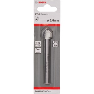 Bosch Fliesenbohrer CYL-9 Ceramic, 14 mm, für präzise Bohrungen in Fliesen.
