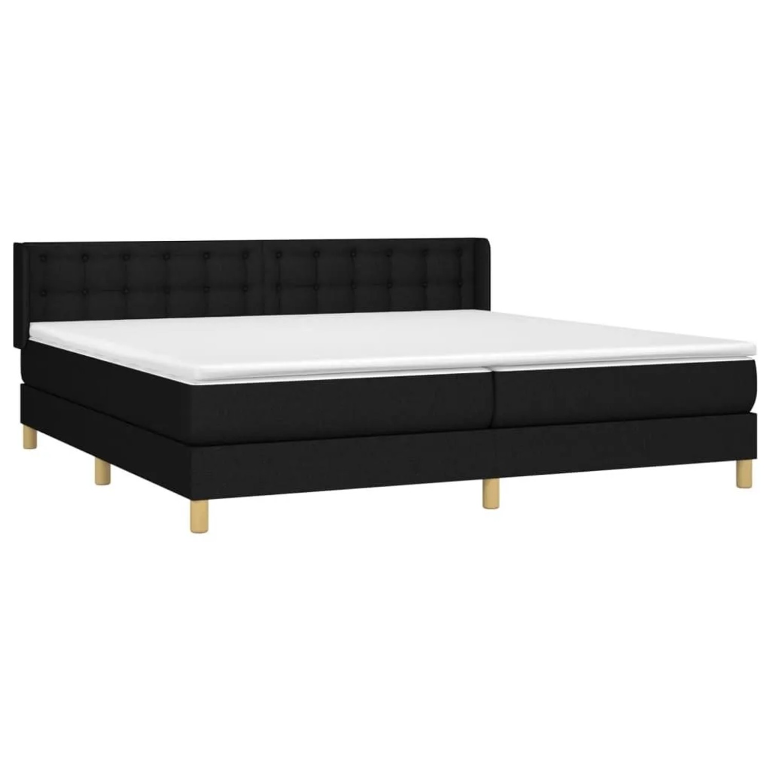 vidaXL Boxspringbett mit Matratze Schwarz 200x200 cm Stoff 3130619 günstig online kaufen