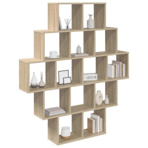 vidaXL Wandregal Sonoma-Eiche 120 x 20 x 136 cm Holzwerkstoff 8012158