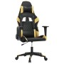 vidaXL Gaming-Stuhl mit Massagefunktion Schwarz & Golden Kunstleder 345513