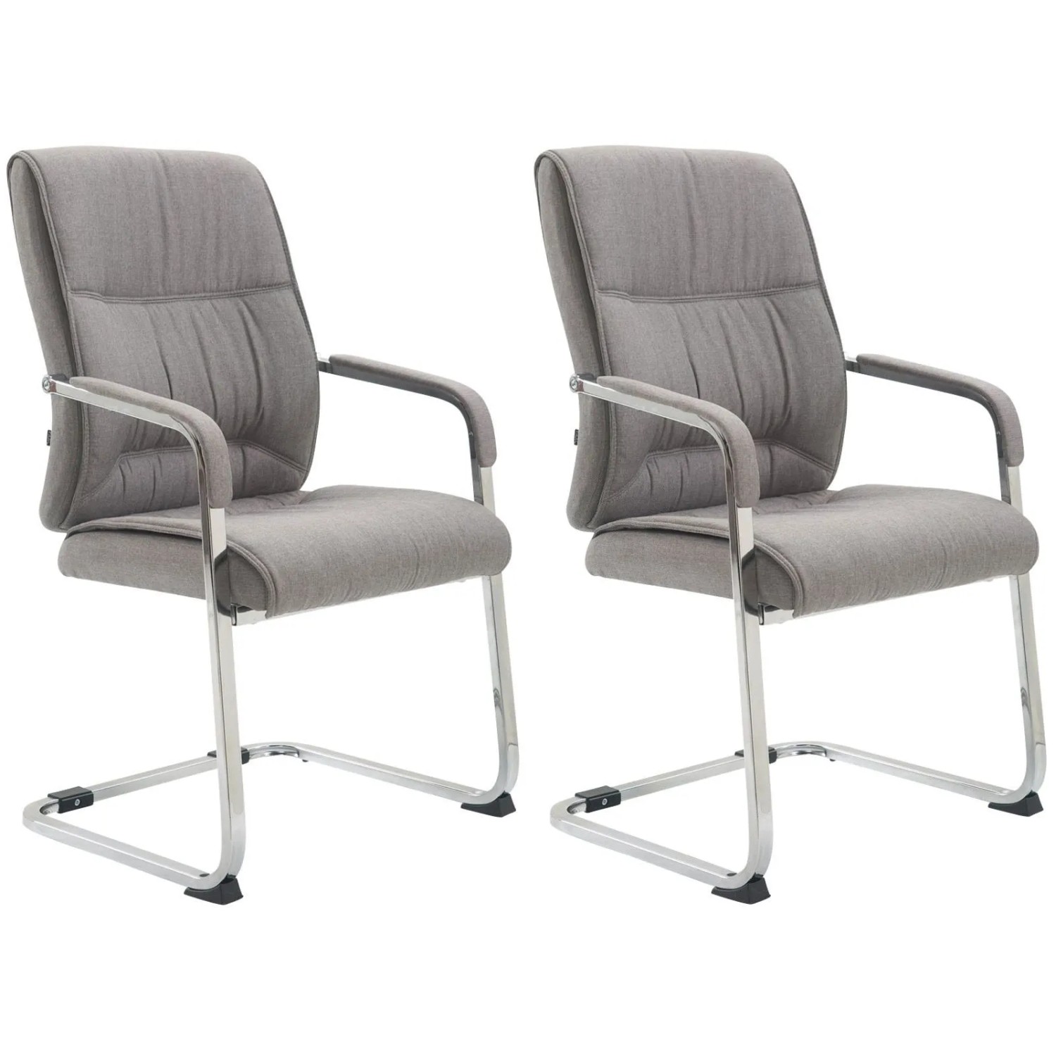 CLP 2er Set Freischwinger XXL Anubis Stoff Grau