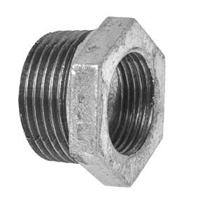 Kirchhoff Reduzierstück, 26,4 mm x 18,7 mm, verzinkt, für Temperguss-Fittings.