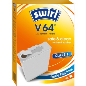 Swirl V 64 Staubsaugerbeutel Classic, 4 Stück, für Staubsauger Zubehör im OBI Online-Shop.