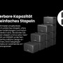 Growatt NOAH 2000 Solarspeicher, stapelbar für Balkonkraftwerke, erweiterbare Kapazität.