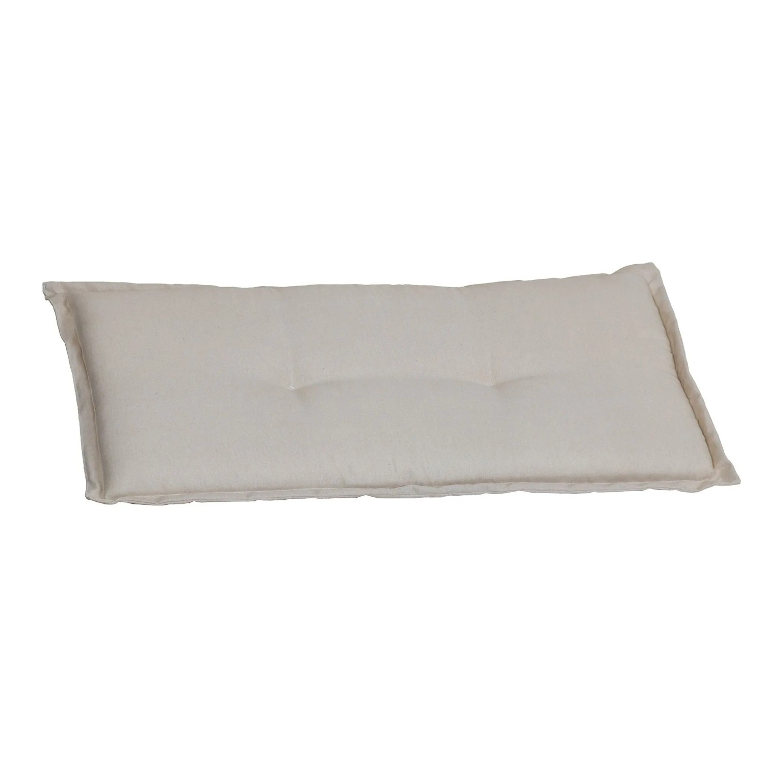Beiges Beo Bankkissen 100x45 cm mit Struktur. Komfortable Sitzauflage für Gartenmöbel.