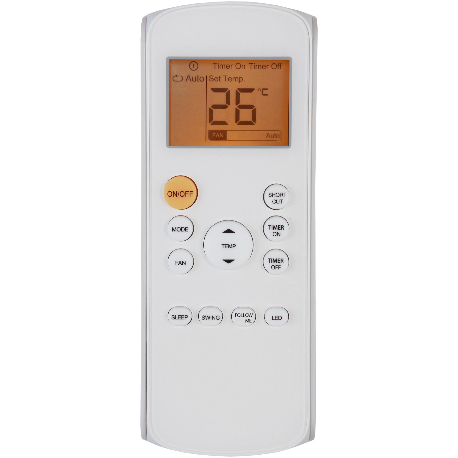 Fernbedienung für Midea Mobile Klimaanlage Silent Cool 26 Pro WF, weiße Ausführung.