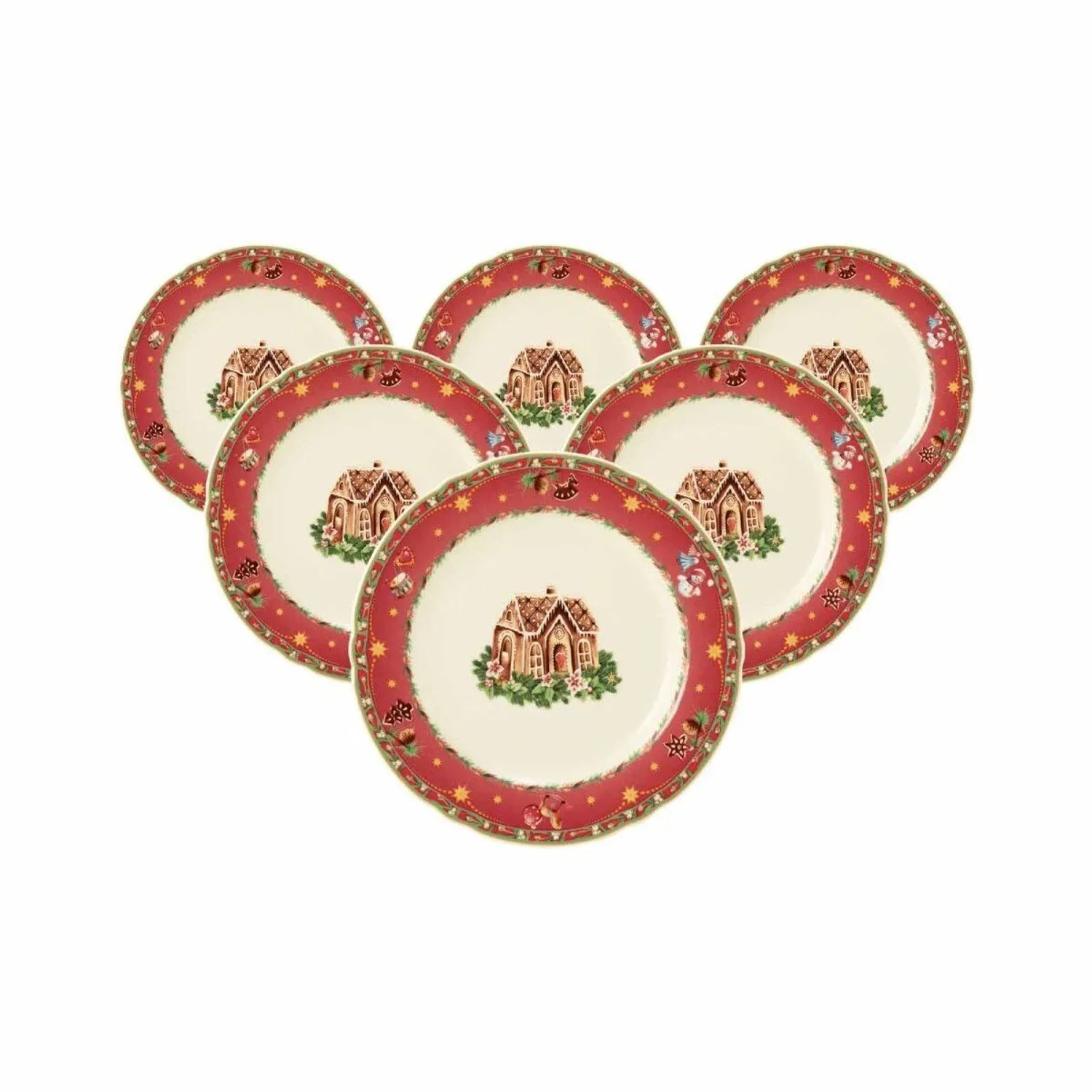 Seltmann Weiden Marieluise Weihnachtsnostalgie Brotteller 17 cm 6er Set
