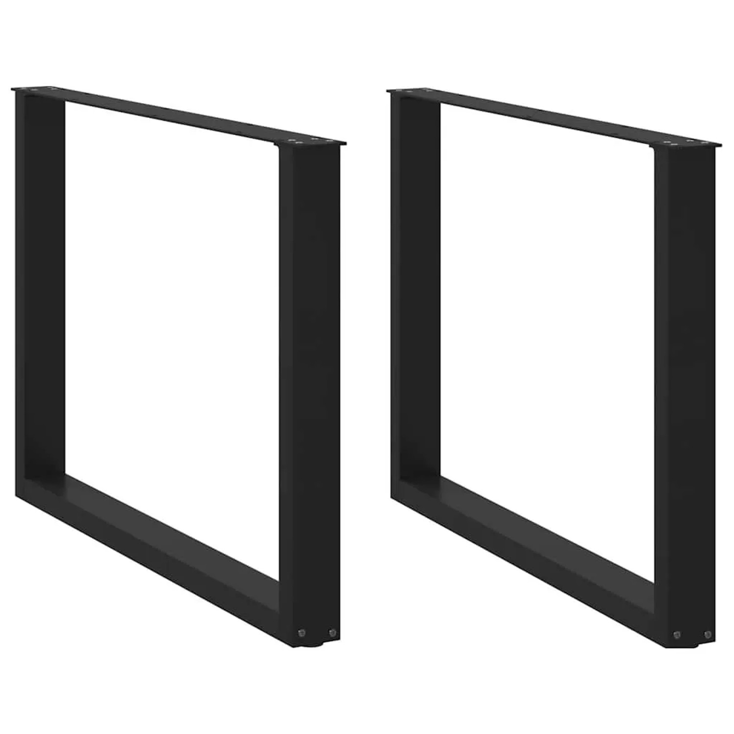 vidaXL Esstischbeine U-Form 2 Stk Schwarz 100x72-73 cm Stahl 4013196