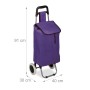 Relaxdays Einkaufstrolley Stoff Stahl Lila Faltbar 91 cm x 40 cm x 30 cm 1,6 kg_4