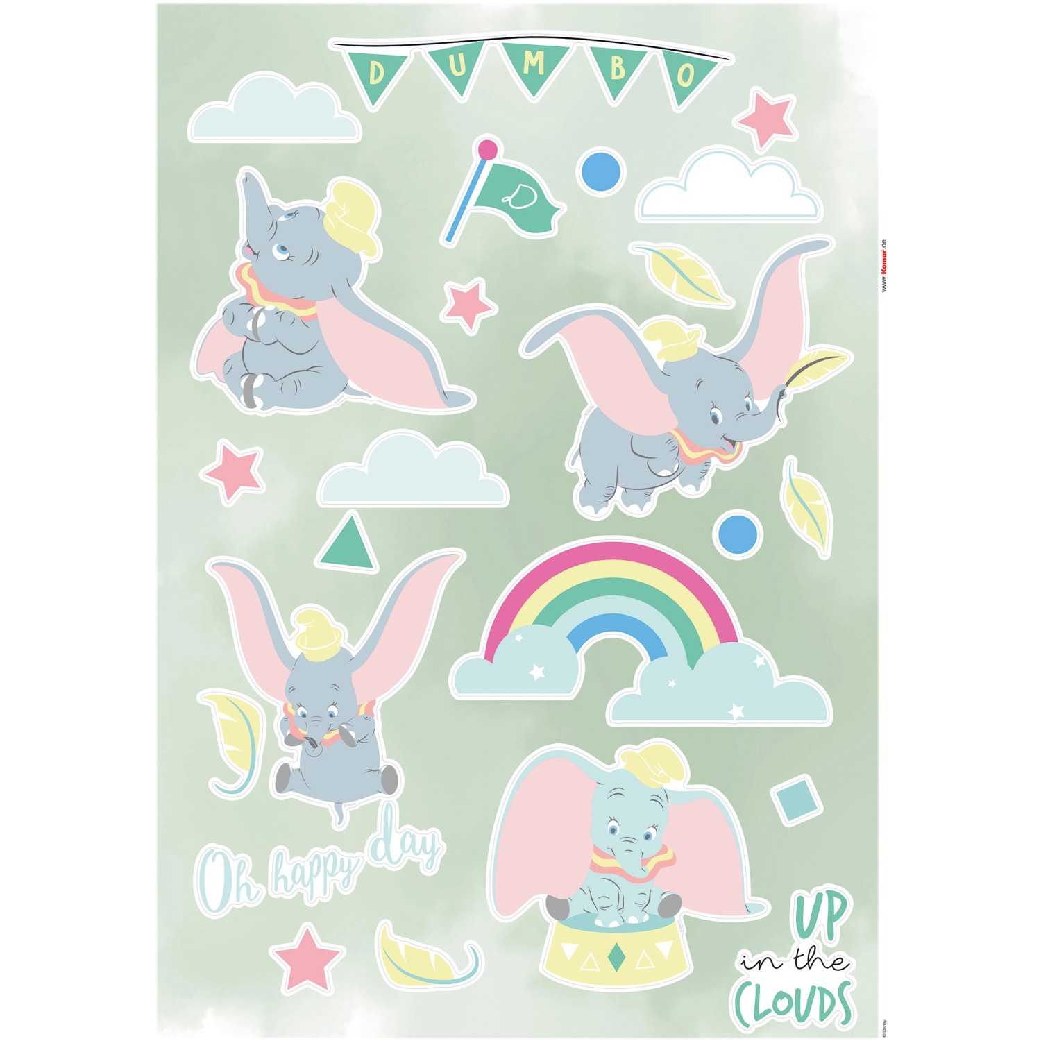 Komar Deko-Sticker Dumbo Daydream 50 x 70 cm gerollt