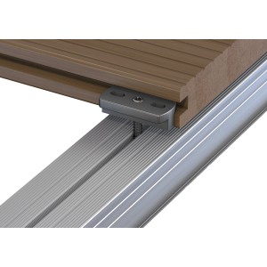 Kunststoff Klammer-Clip Base zur Dielenbefestigung in gerader Nut, 50er Pack