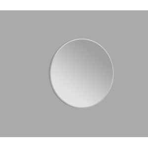 Runder DSK Designspiegel Picasso, Ø 50 cm, mit silbernem Rahmen.
