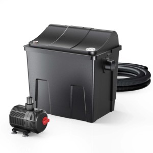 SunSun Biofilter CBF-200T mit Pumpe und UVC-Klärer für Teiche bis 8000 Liter.
