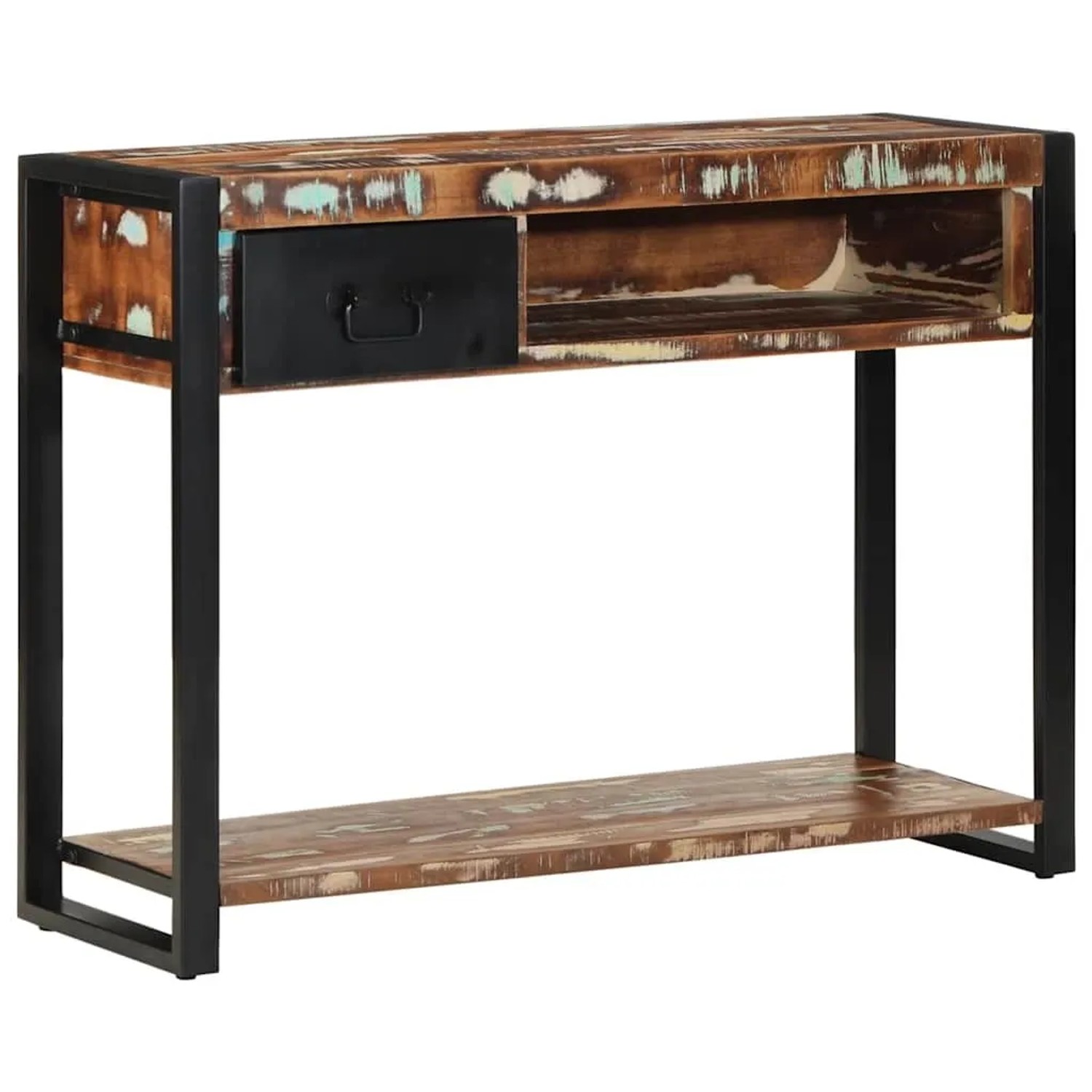 vidaXL Konsolentisch Mehrfarbig 100x35x75 cm Massivholz Altholz 4015930
