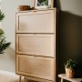 Furn.Design Schuhkipper Eiche Sonoma mit Bast-Dekor 70 x 125 cm 3 Kipper Scandi Niran_7