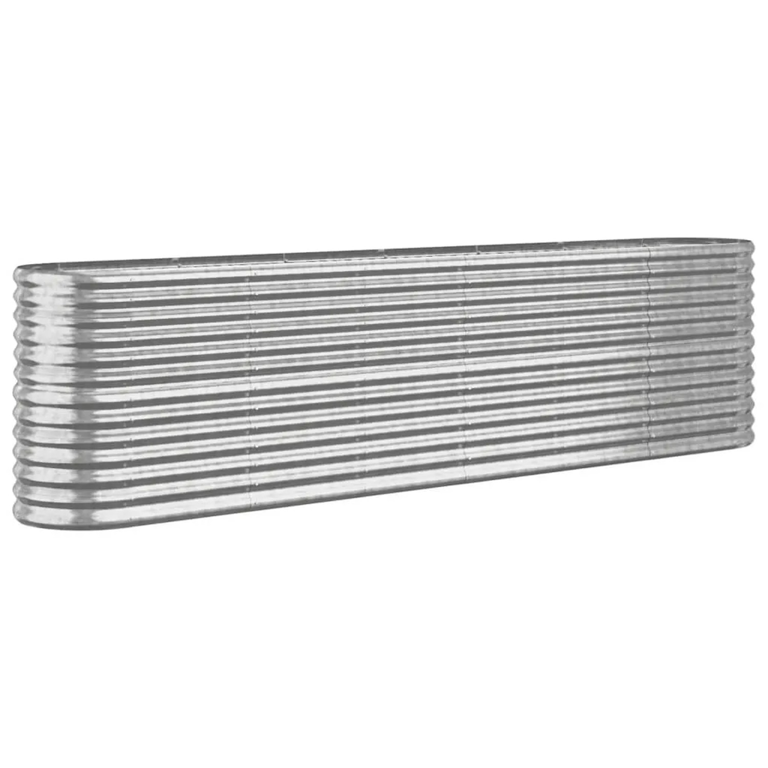 vidaXL Hochbeet Verzinkter Stahl 260x40x68 cm Silbern 318907