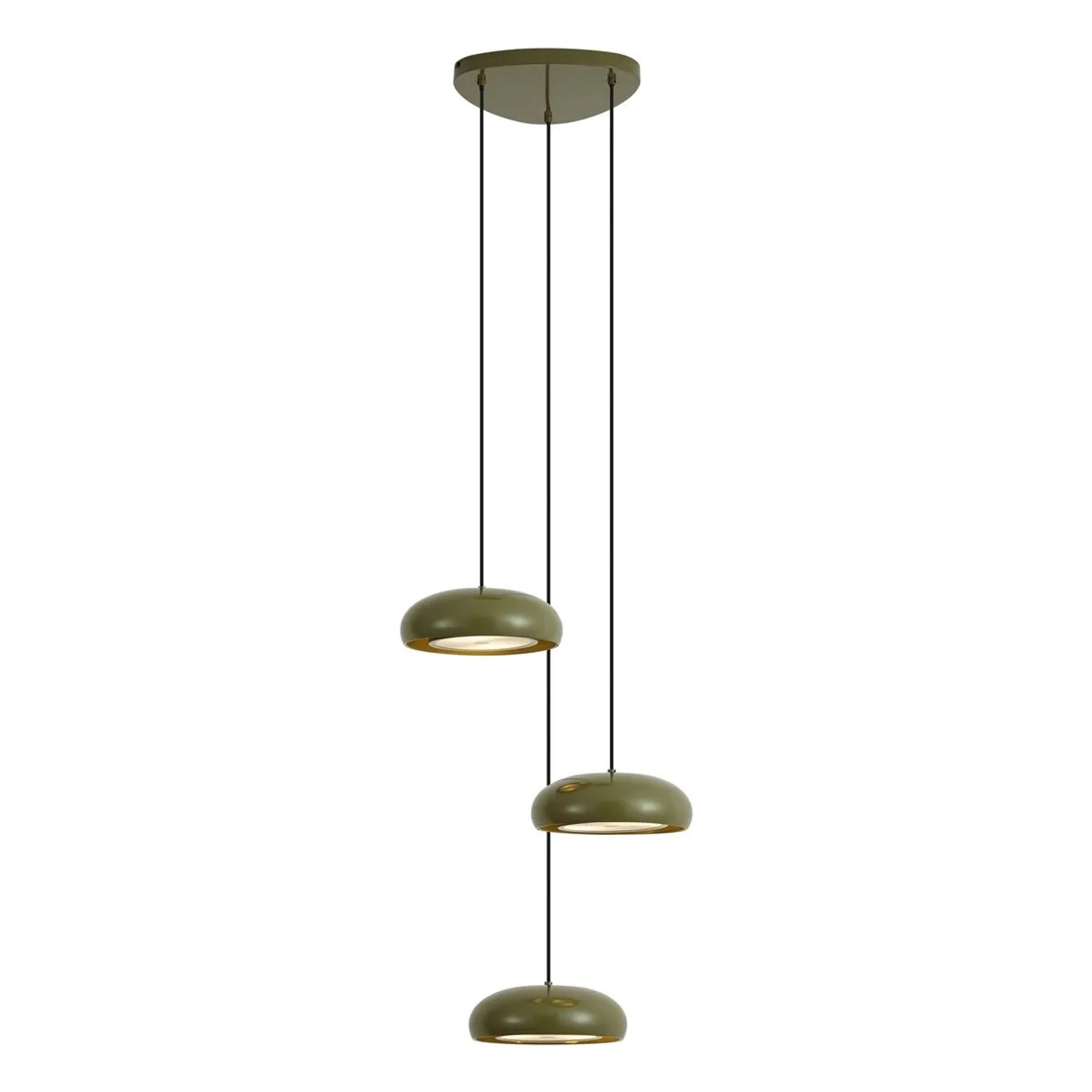 QAZQA Retro Pendelleuchte Grün mit Metallschirm 6 Flammig Macaron