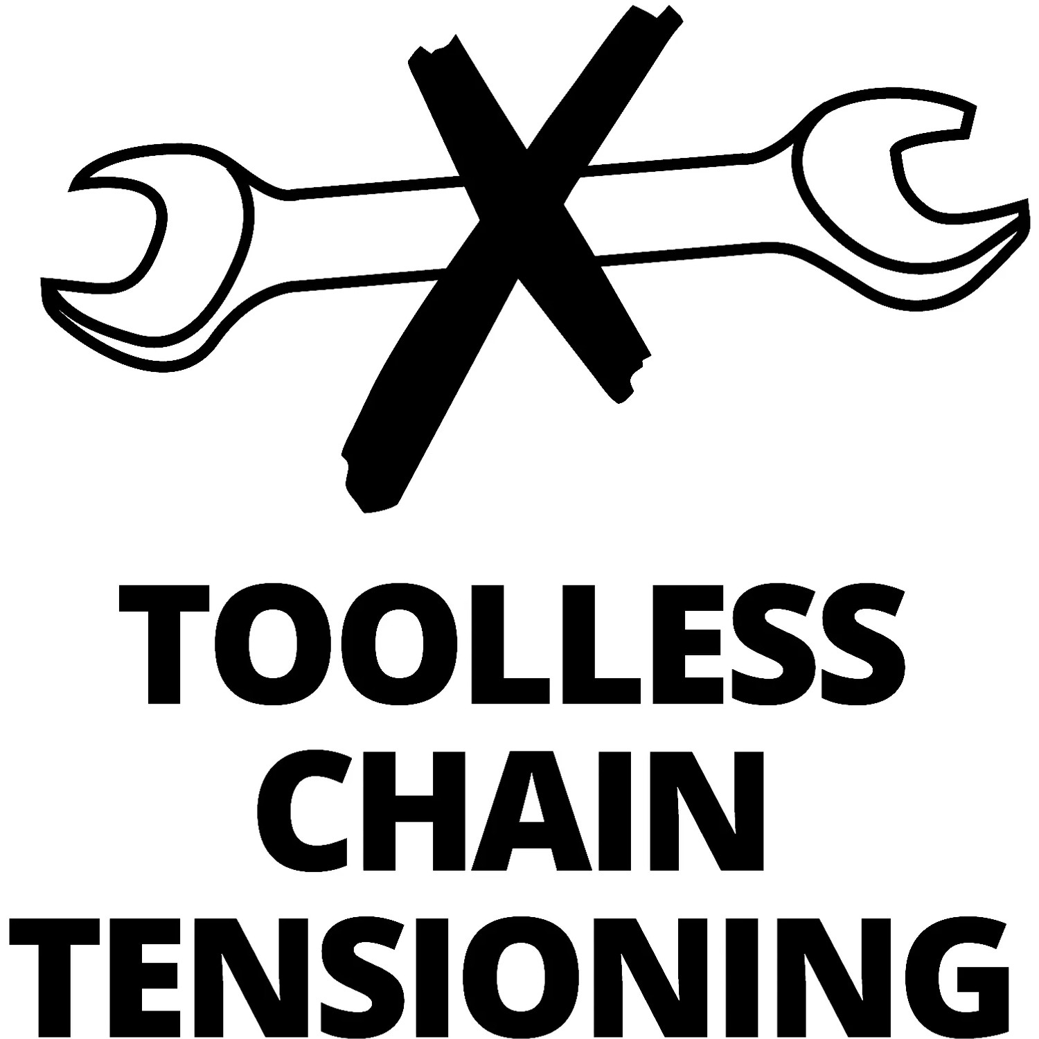 Symbol für werkzeuglose Kettenspannung bei der Einhell Benzin-Kettensäge.