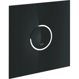 Grohe Veris Light WC-Drückerplatte in Schwarz mit LED-Beleuchtung.