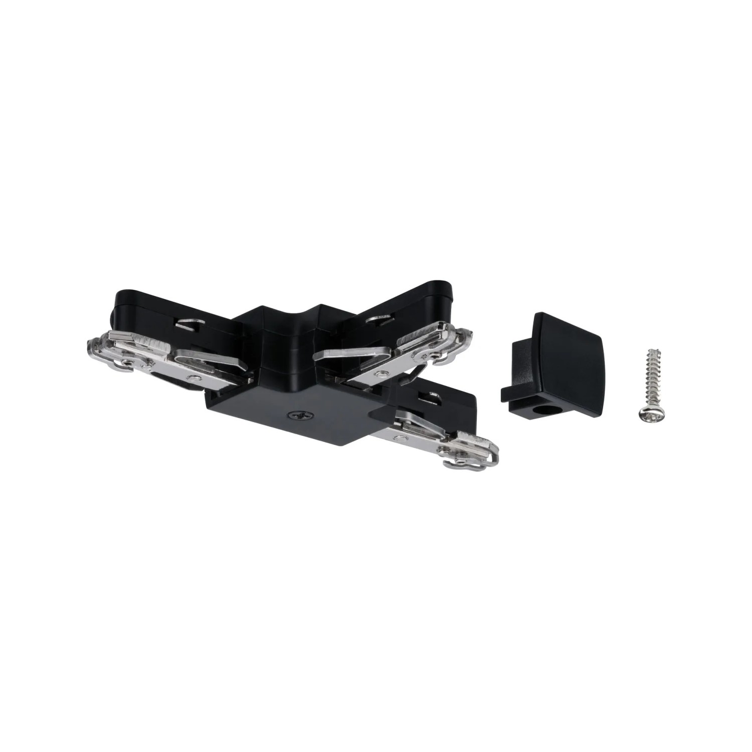 Paulmann URail T-Verbinder, starr, schwarz matt, für 230V Schienensysteme.