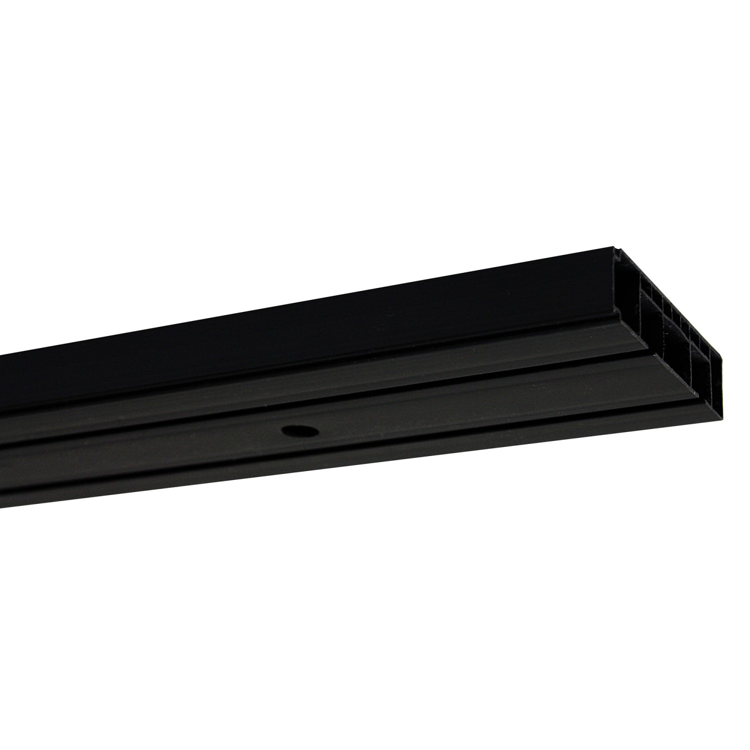 Gardinia Vorhangschienen-Set 2-Lauf Schwarz 150 cm