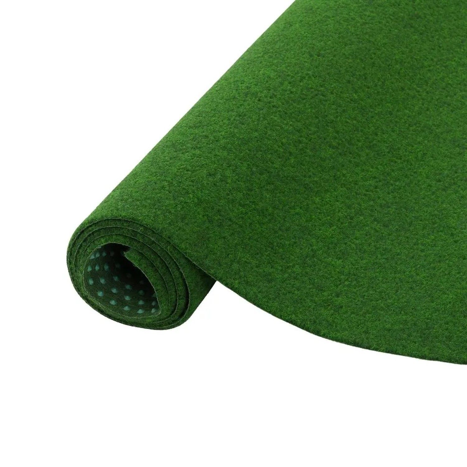 Gerollter, grüner Snapstyle Kunstrasen Kingston 200x150cm mit Noppen.
