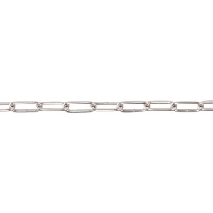 Conacord Schweißkette Form A, Stahl, Ø 2,5mm, Nickel, Meterware.
