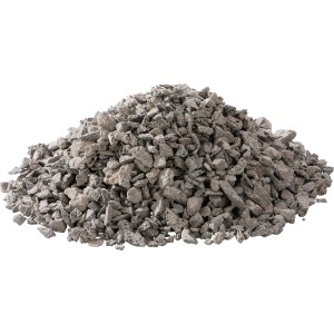 Grauer Splitt, 8-16 mm Körnung, geeignet für die Verlegung von Platten.