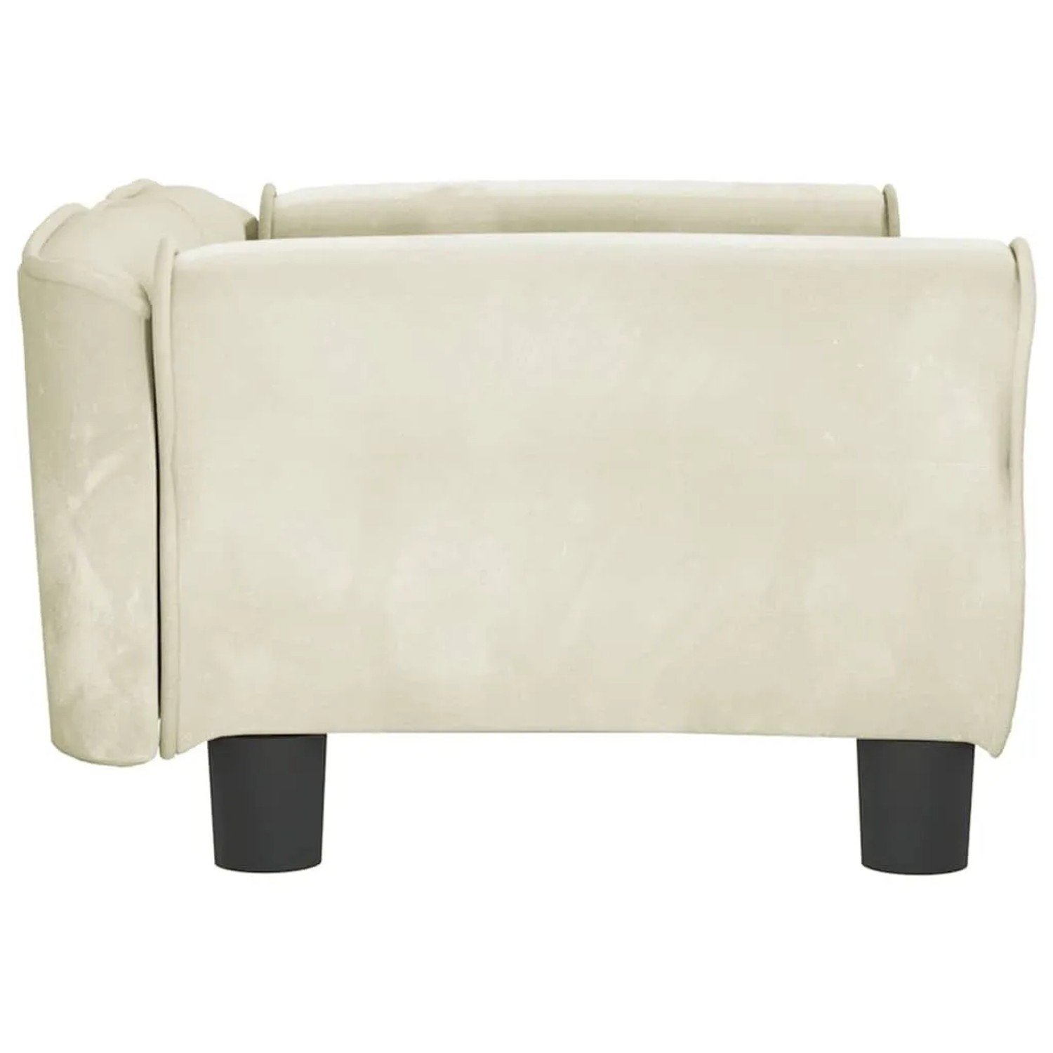 vidaXL Hundebett Creme 70x45x30 cm Samt 171830_4