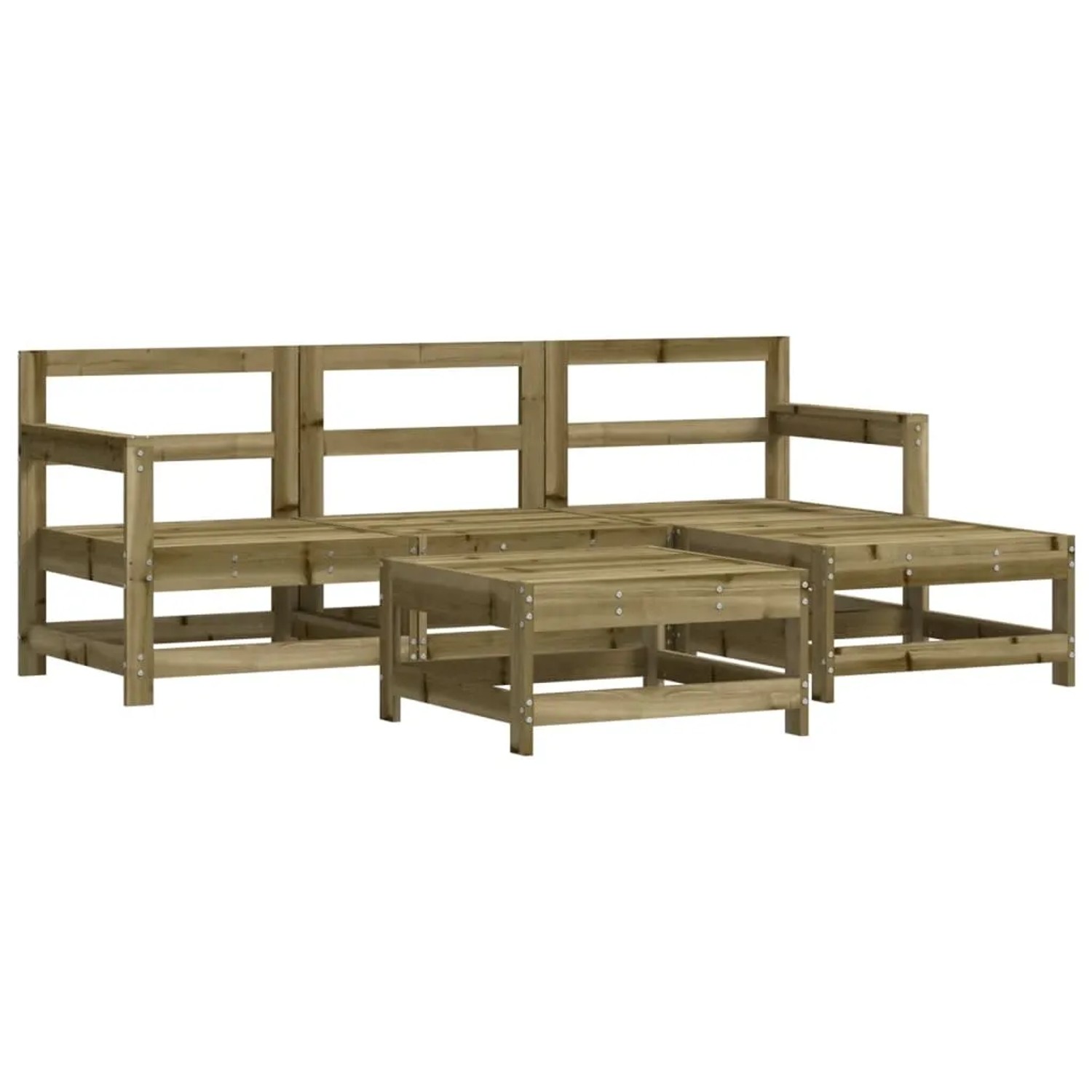 vidaXL 5-Tlg Garten-Lounge-Set Kiefernholz Imprägniert 3186192 günstig online kaufen