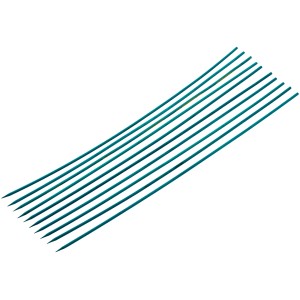10 grüne Splittstäbe, 60 cm lang, zur Pflanzenstützung im Garten.